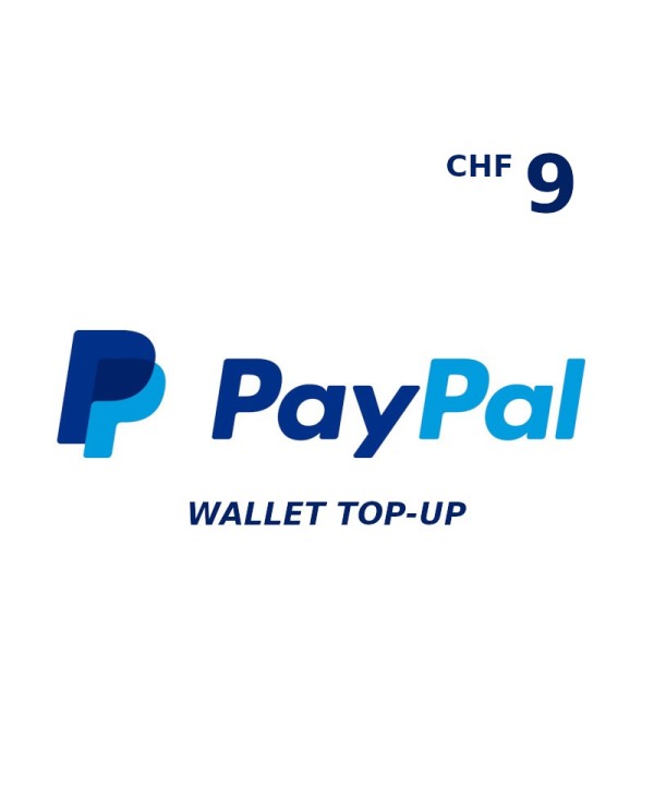 PayPal Wallet CHF 9 Top Up Key GLOBAL